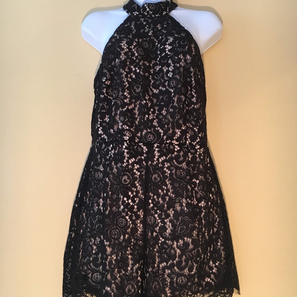 Black Lace Romper